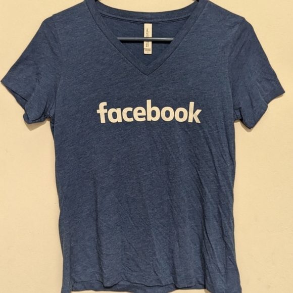 Bella Canvas blue women create Facebook short sleeve shirt size small